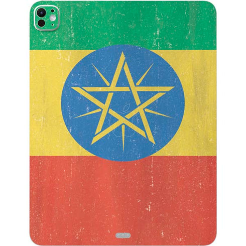 Ethiopia Flag Distressed iPad Pro 13in M4 (2024) Skin